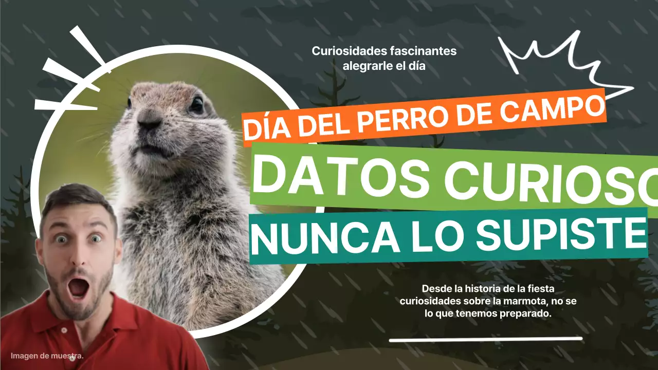 Datos curiosos verdes y naranjas del Día de la Marmota Introducción
