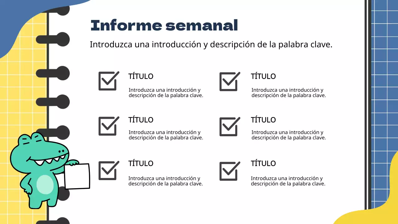 Informe de notas de estudio sobre las tendencias de marketing en azul y amarillo