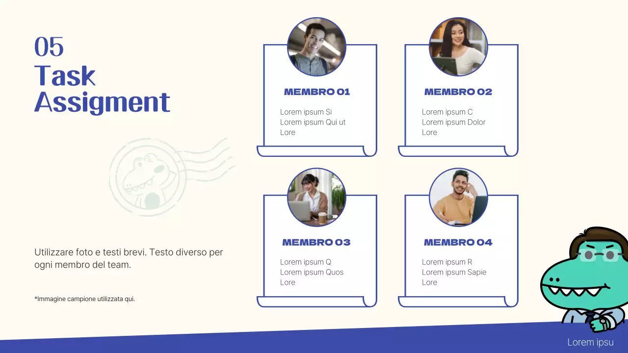 Studio di marketing semplice blu e menta