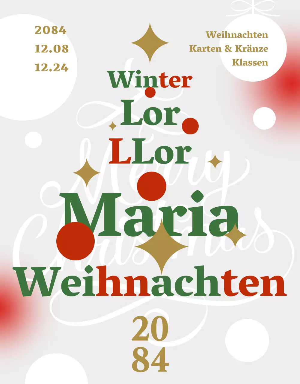 Für ein graues, gemütliches Weihnachtsprogramm werben