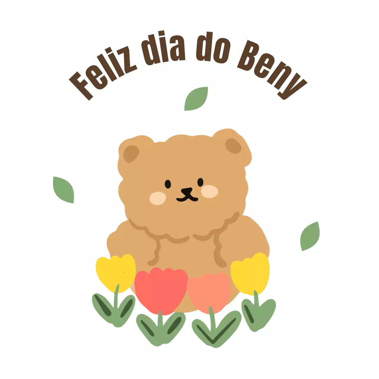 Desenho de papel de carta de ursinho de peluche com flores