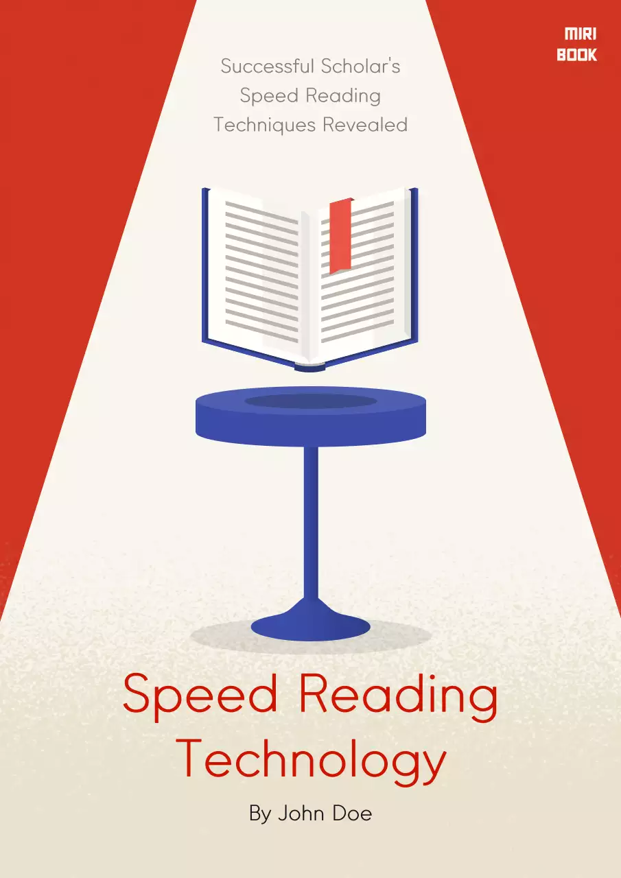 Red Modern Reading Guide Book Cover