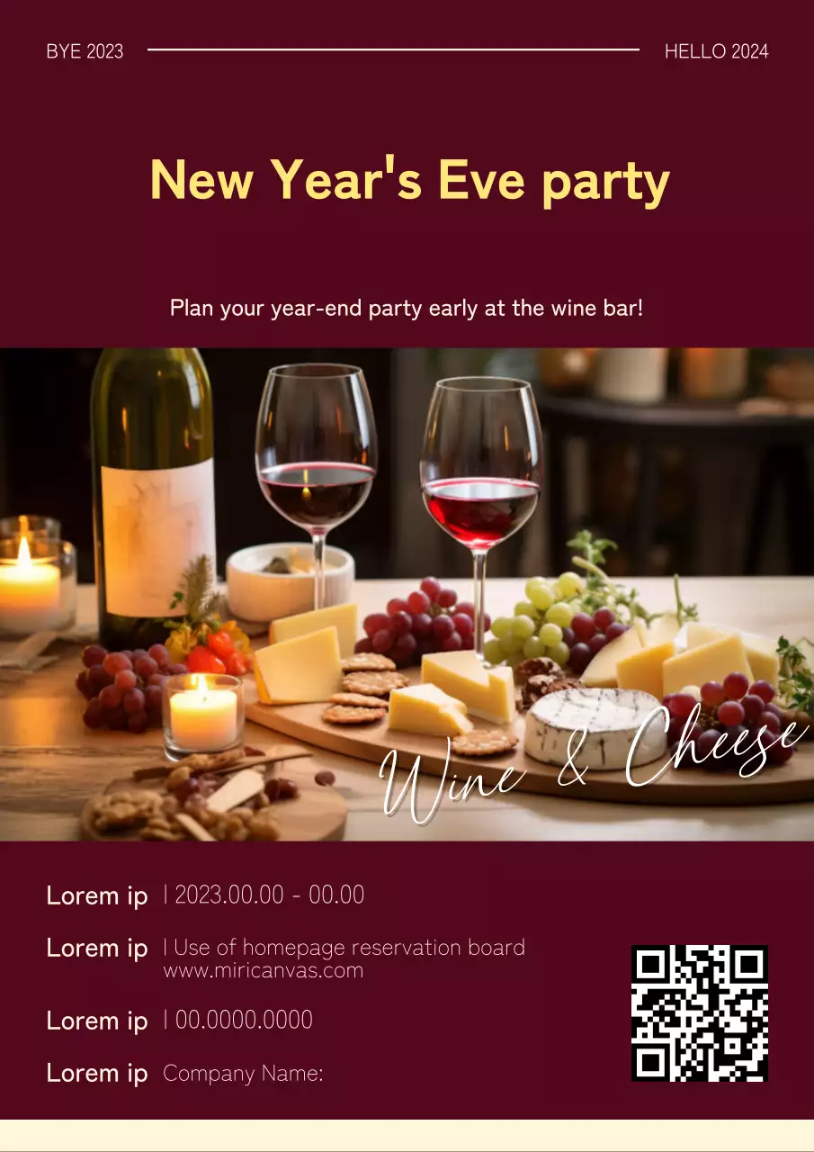 Wine Modern Party Invitation Poster