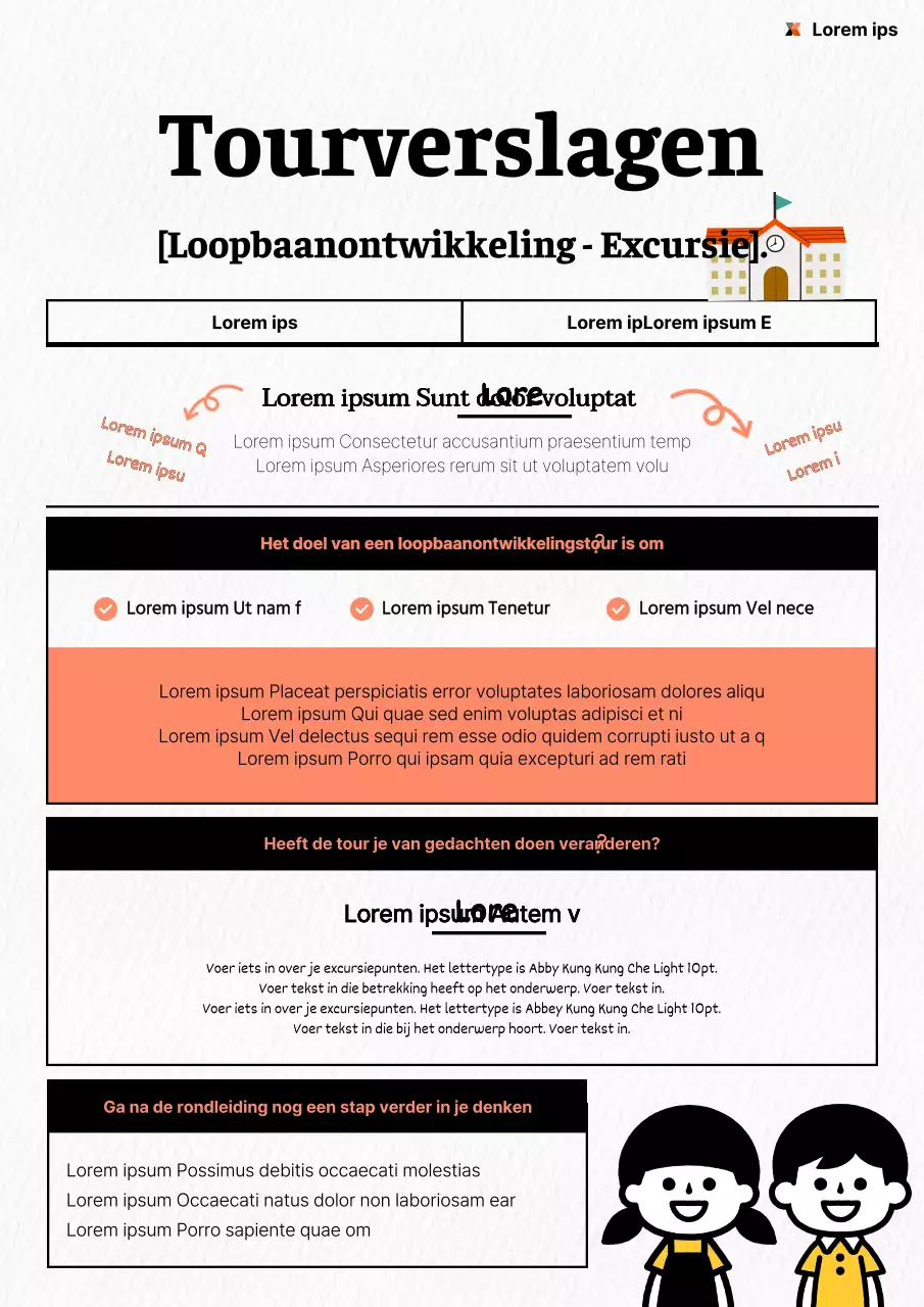 Een stijlvol excursieverslag in oranje en zwart