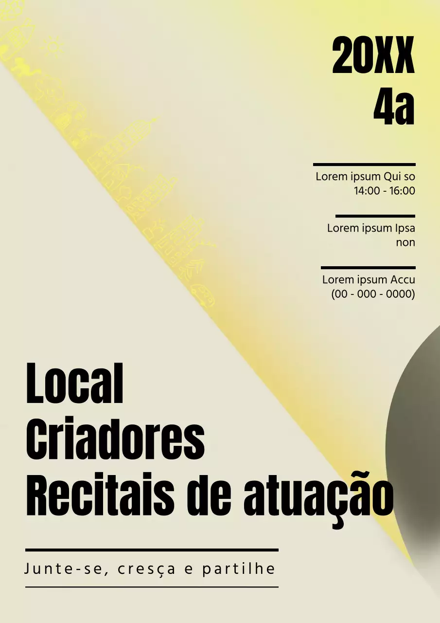 Promover uma apresentação minimalista do desempenho em amarelo