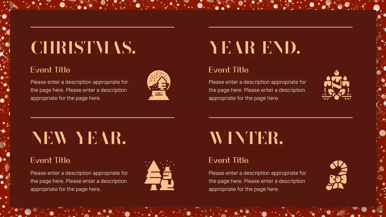 Red Vintage Christmas Event Presentation