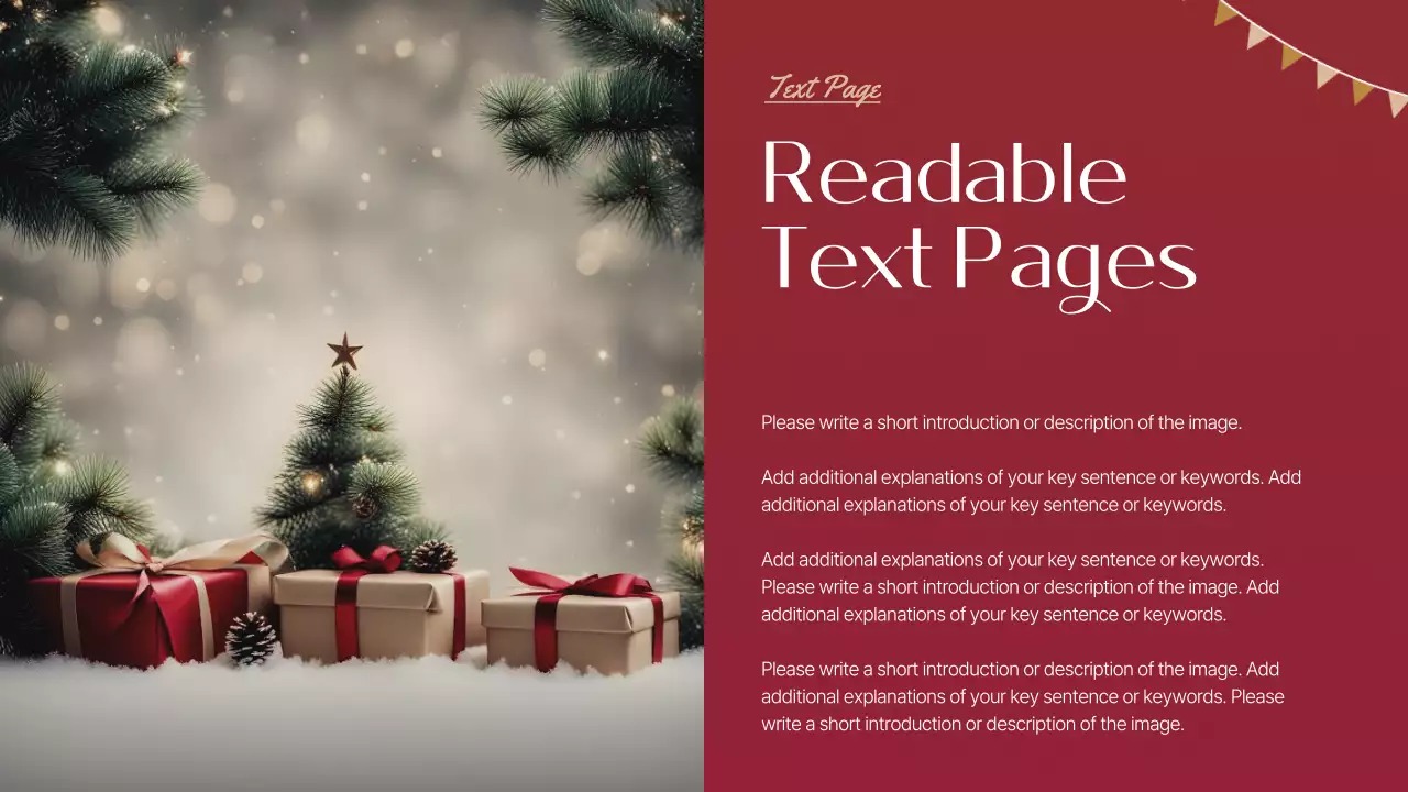 빨간색 전통 크리스마스 프레젠테이션