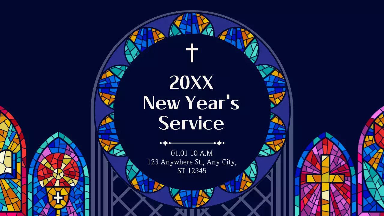 Navy Traditional Church Announcement Presentation