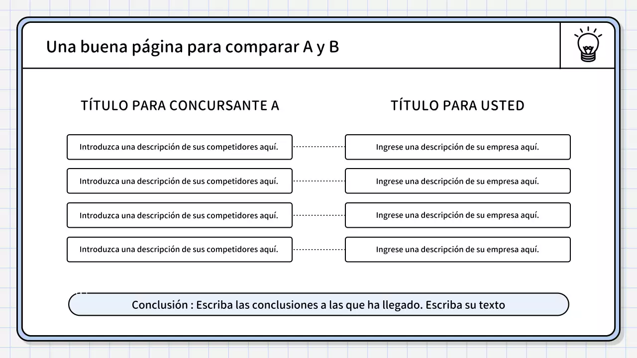 Un sencillo informe de síntesis de color azul claro