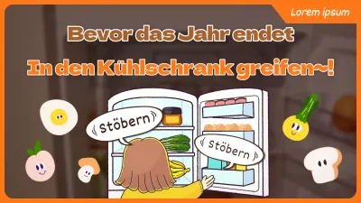 Ein hübscher Rezept-Vlog-Post in Orange und Braun