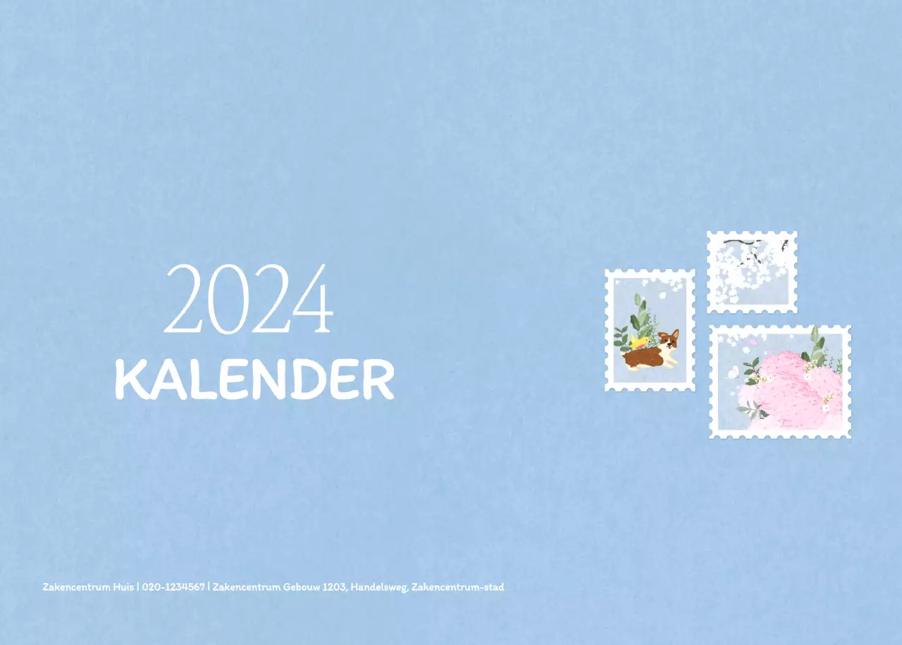 Stempelillustraties met een warm concept