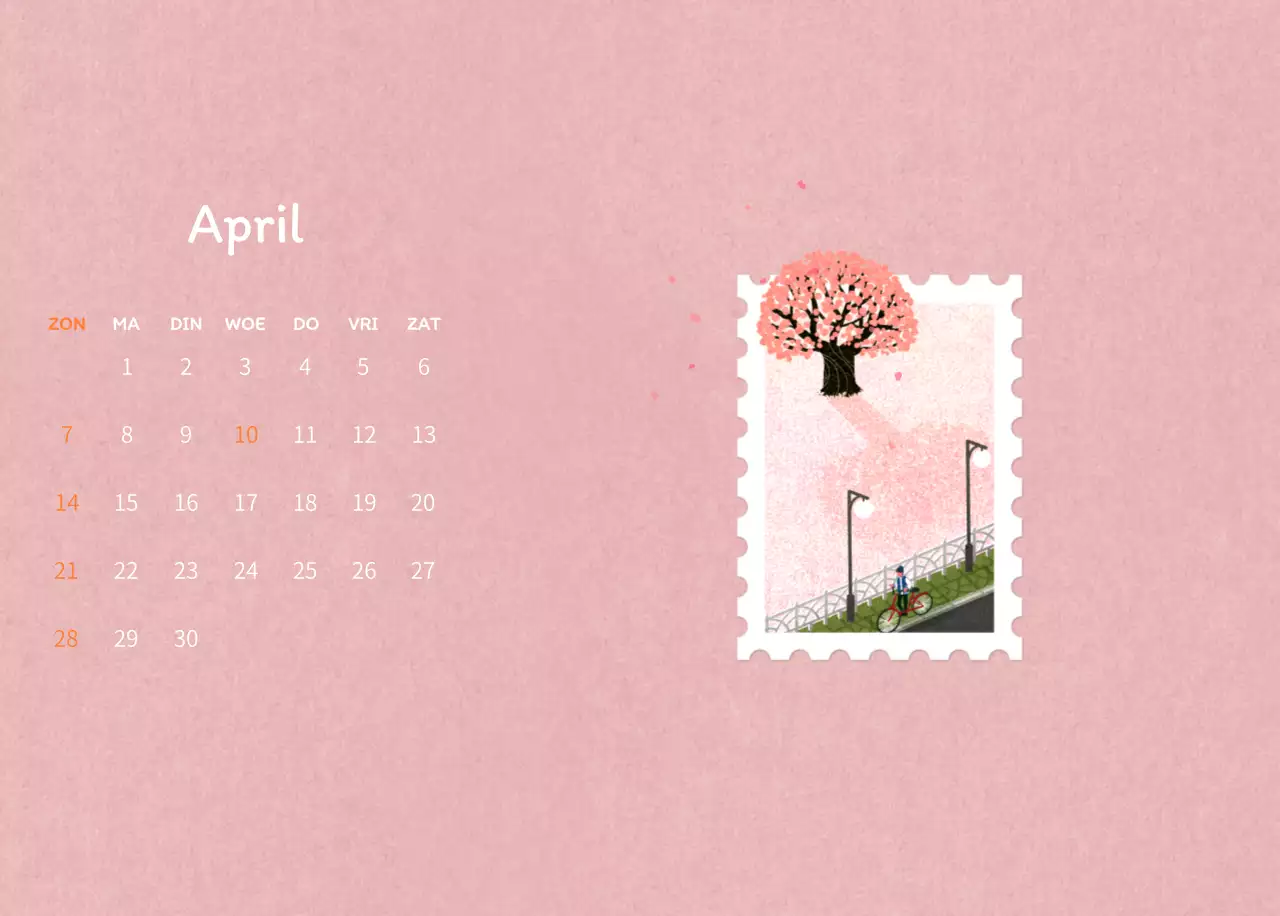 Stempelillustraties met een warm concept