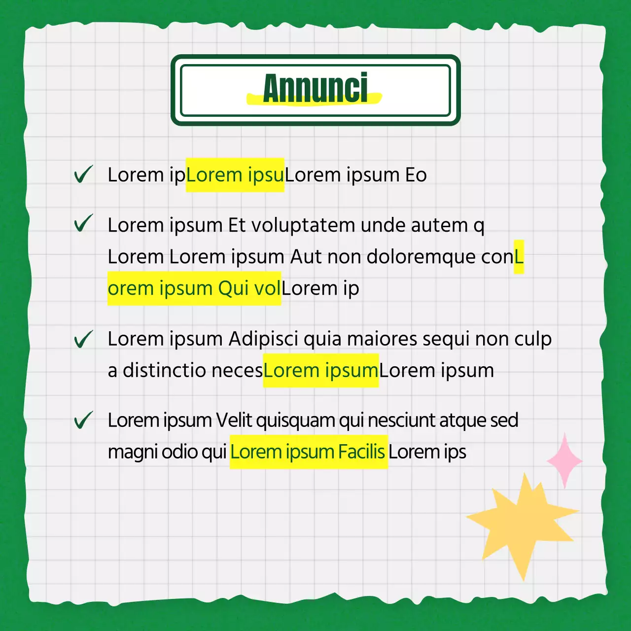 Una guida per un kit di branding kitsch verde e giallo