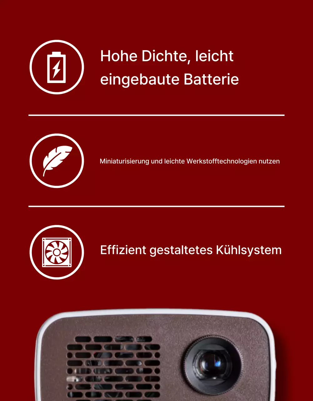 Rote, einfache Elektronik-Produktbeschreibung