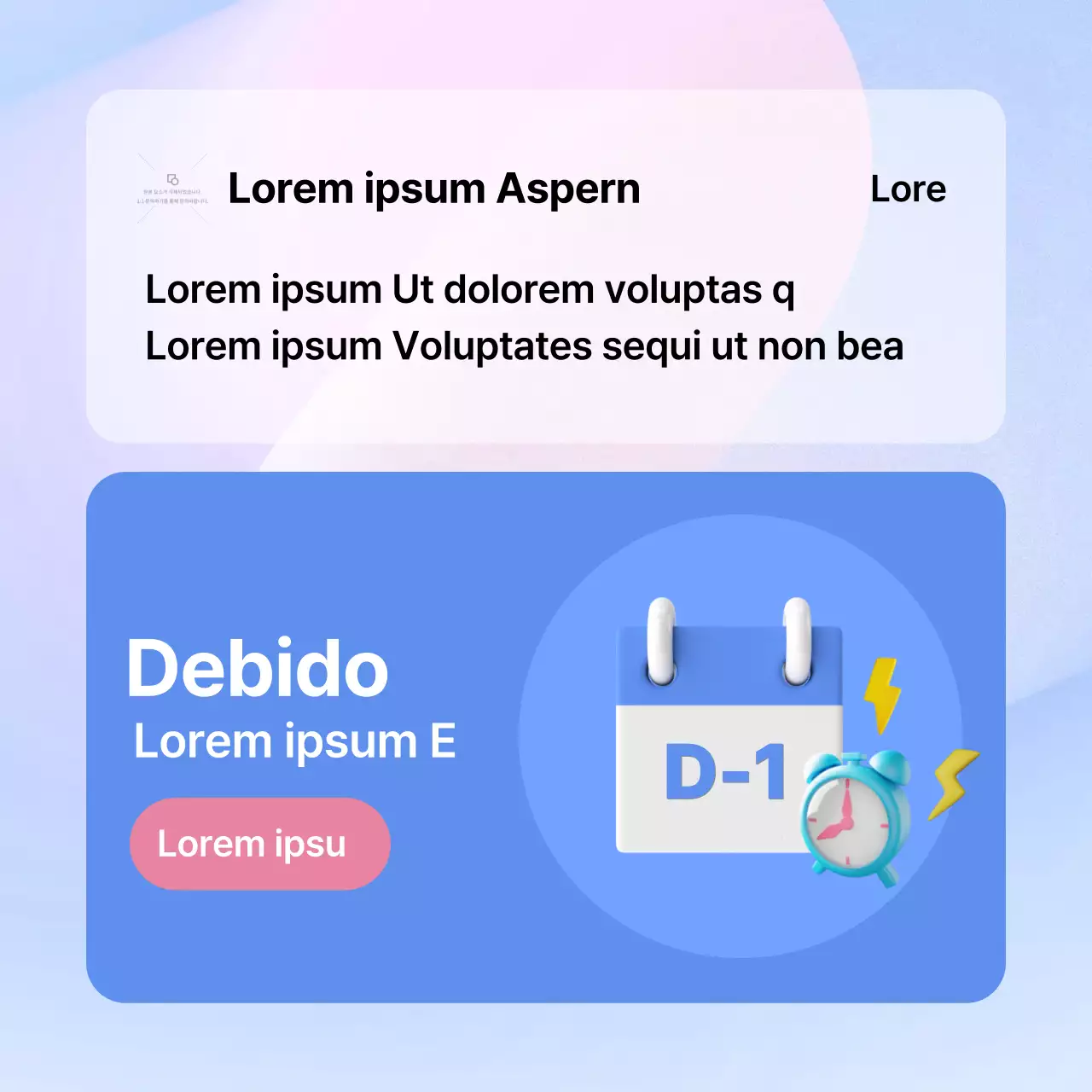 Anuncio minimalista de cierre de rebajas en azul y azul claro