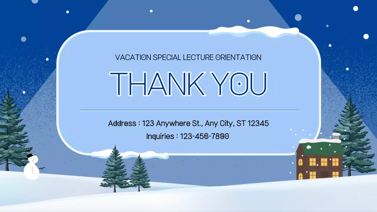 블루 모던 휴가 오리엔테이션 가이드 프레젠테이션