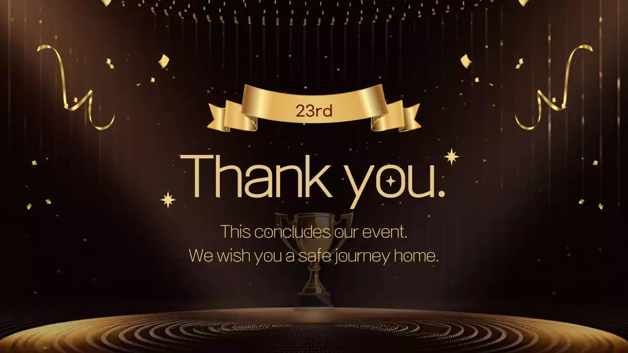 골드 엘레강트 이벤트 템플릿 프레젠테이션