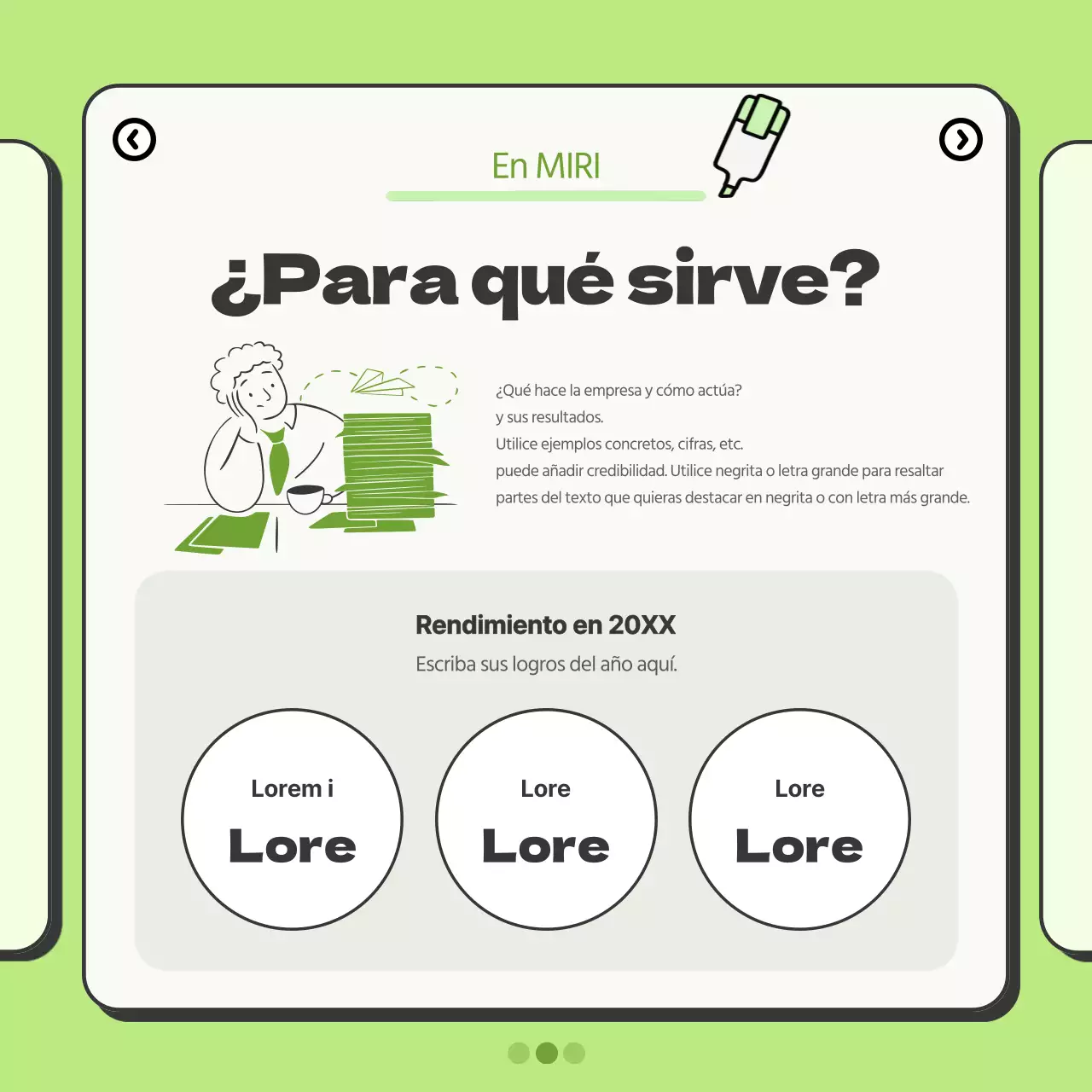 Simple promoción de empresa en chartreuse y naranja