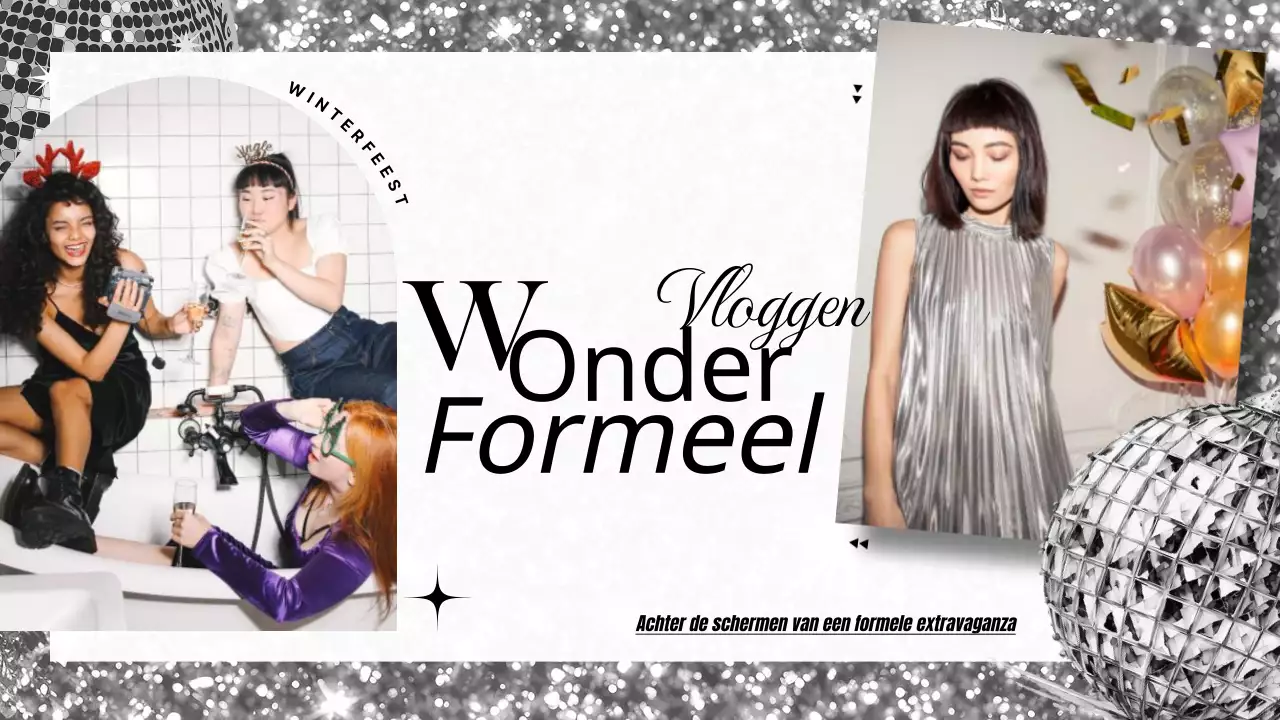 Een luxueus modevoorstel in zilver