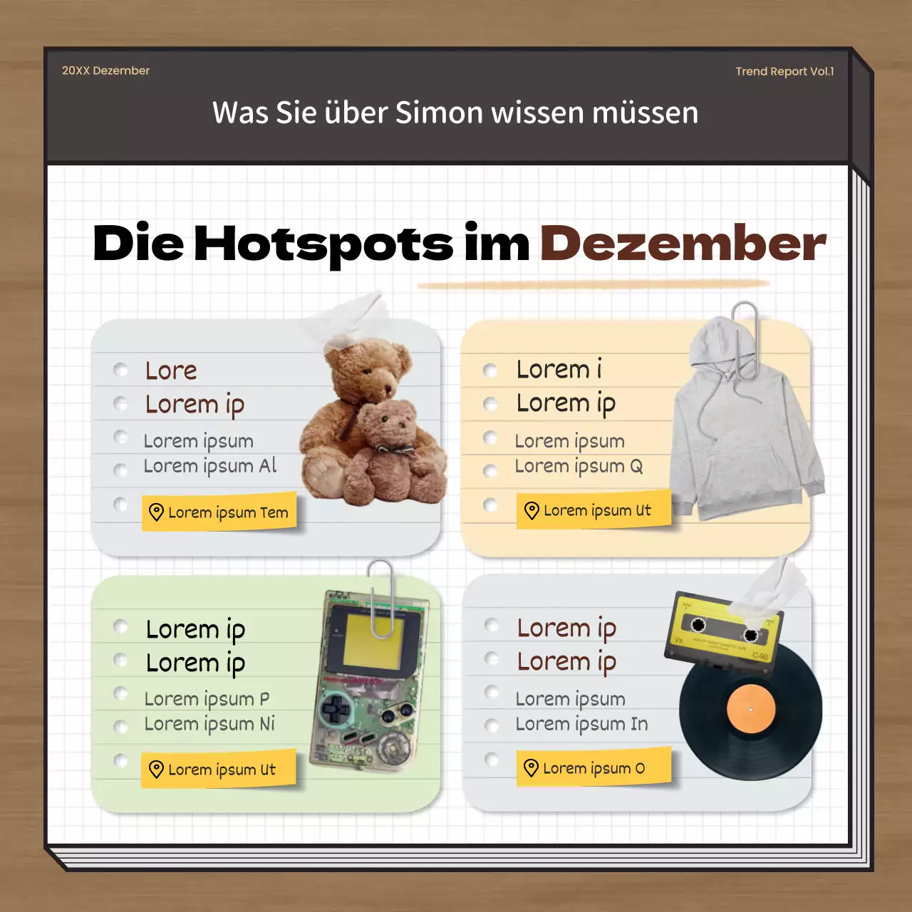 Ein Leitfaden für kitschige, trendige Noten in Braun und Grau