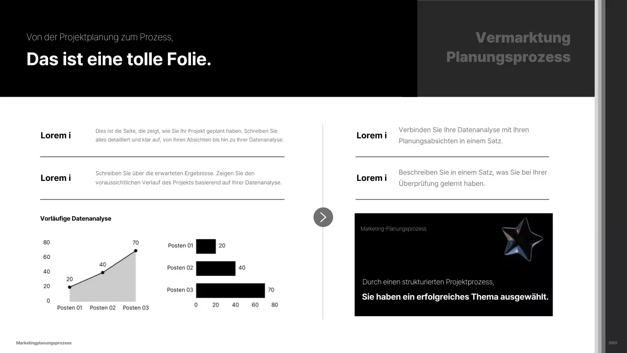 Minimalistisches Schwarz-Weiß-Portfolio für Karriere-Vermarkter