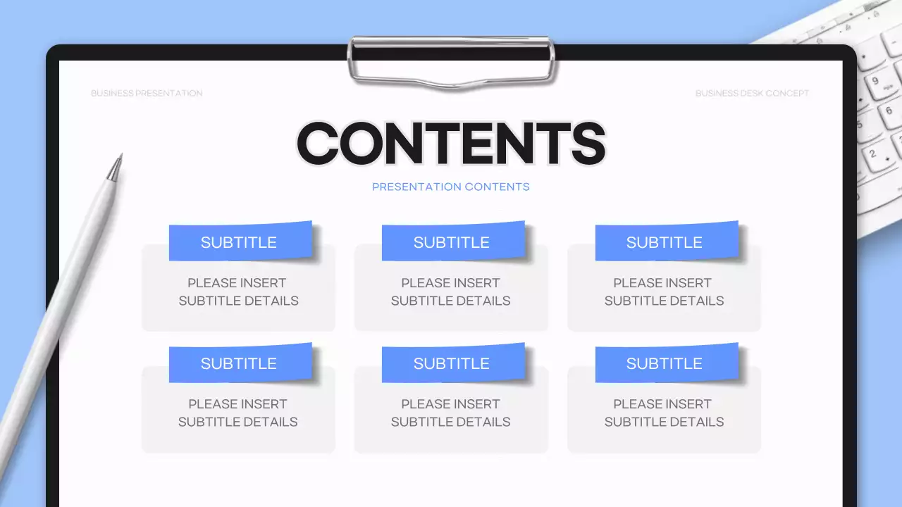 하늘색과 검정의 심플한 비즈니스 보고서
