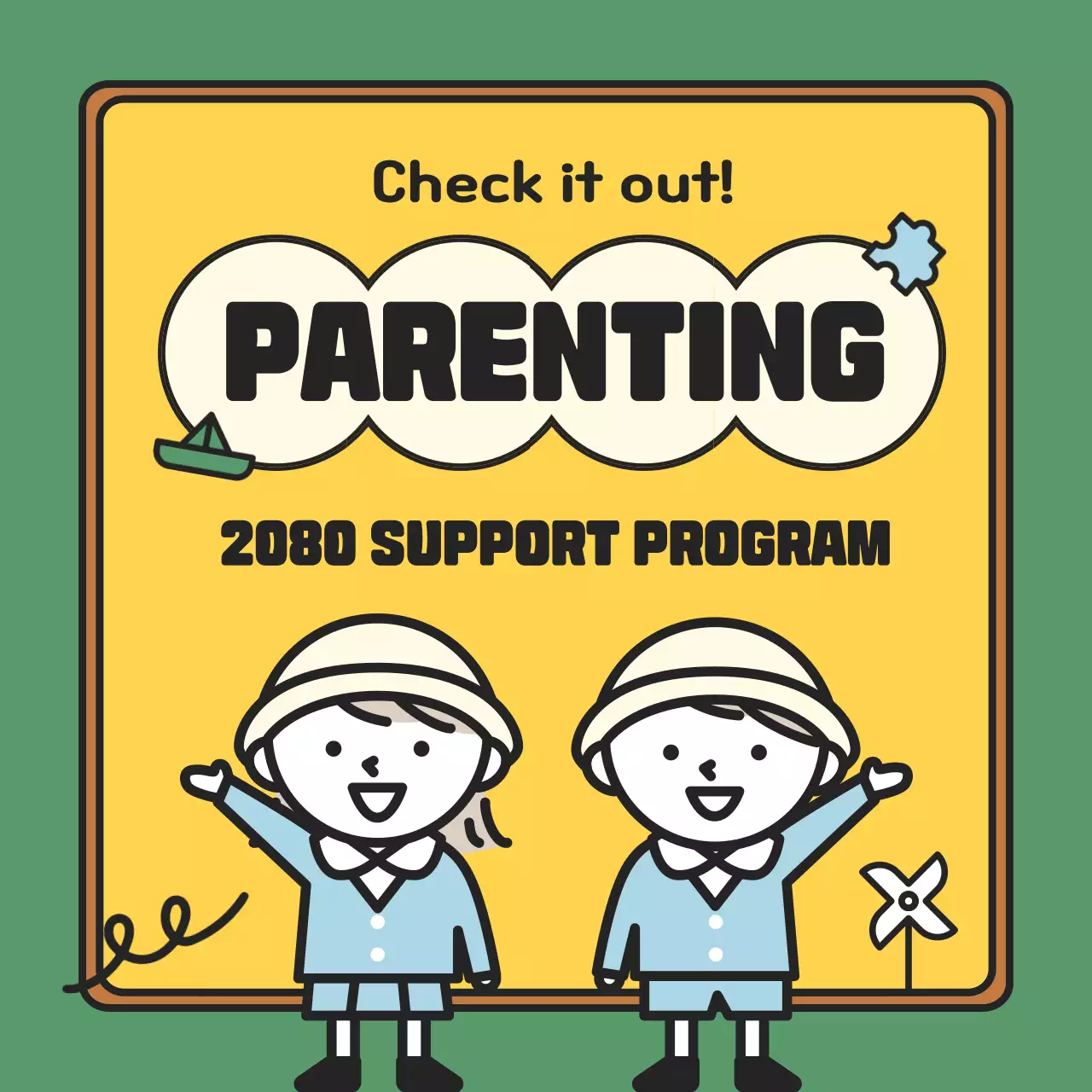 옐로우 모던 페어런팅 프로모션 인스타그램 캐러셀