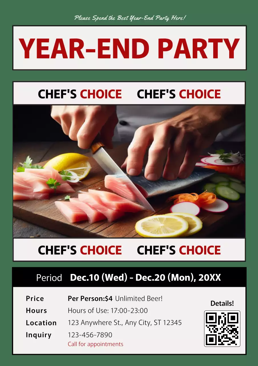 Green Classic Party Promotion Poster