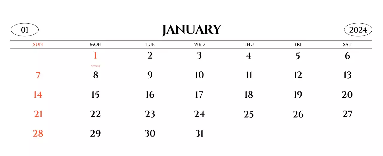 Simple style wall calendar with black and white emotional travel photography concept