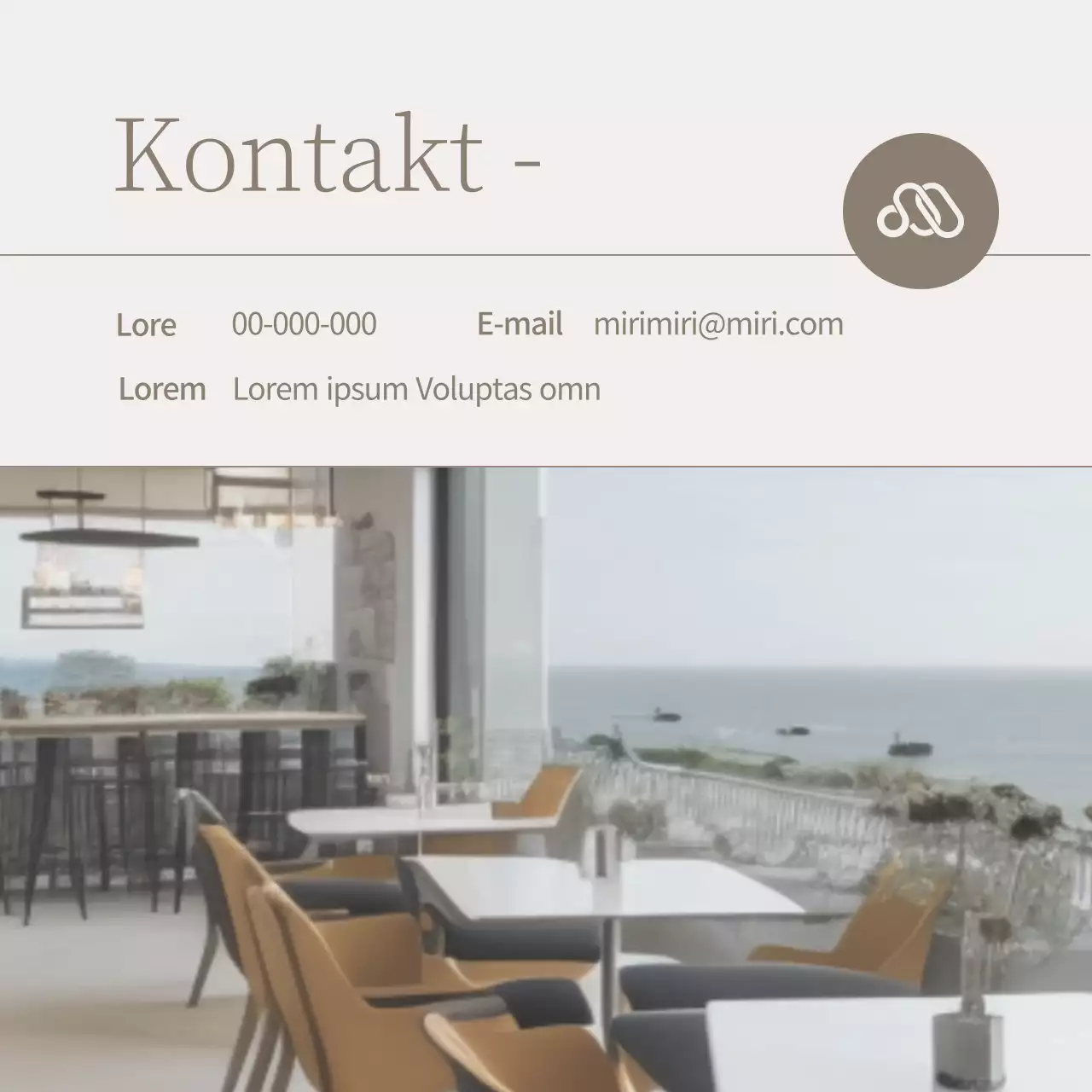 Förderung einer modernen Kaffeehausmarke in Beige und Braun