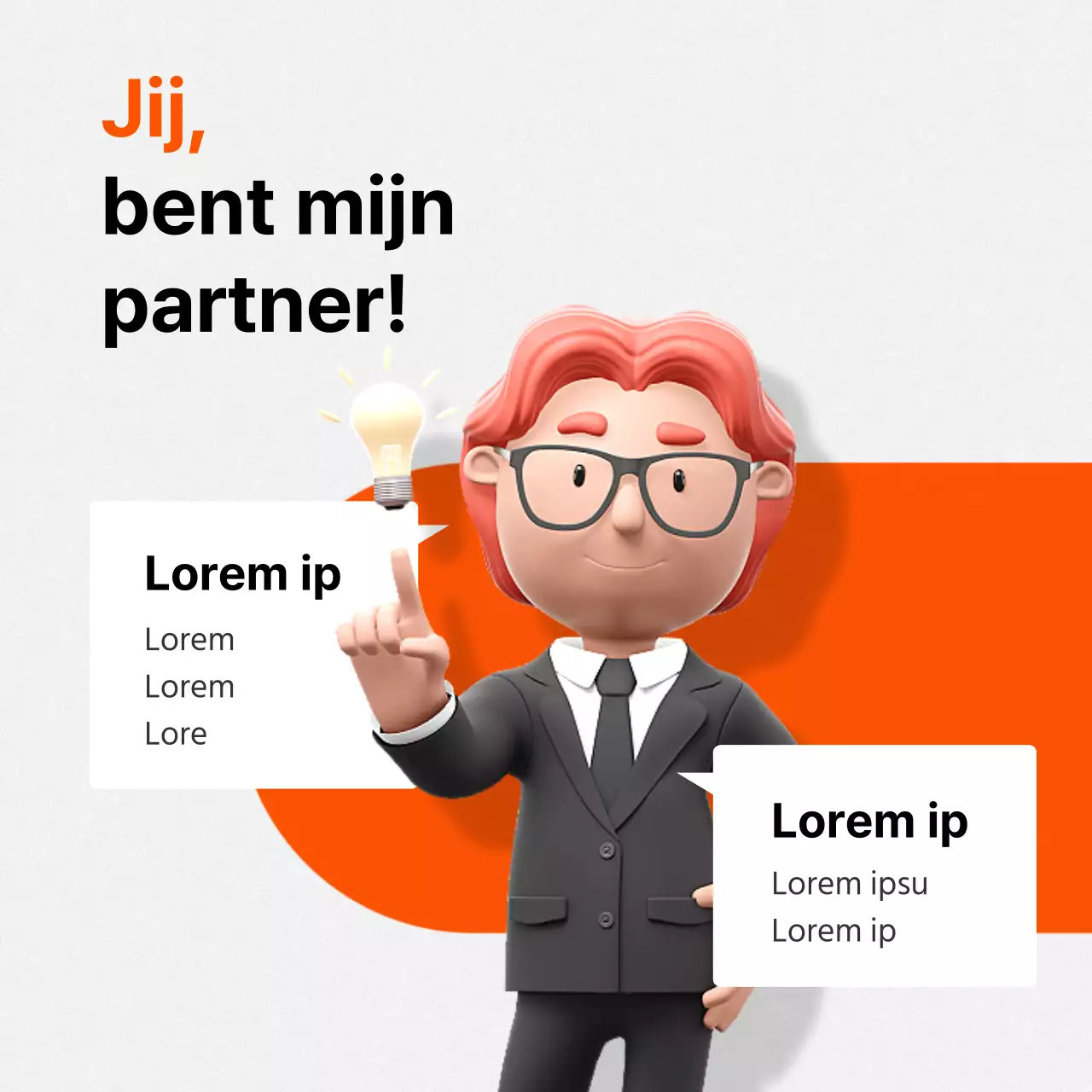 Een eenvoudig oranje en grijs over ons veld