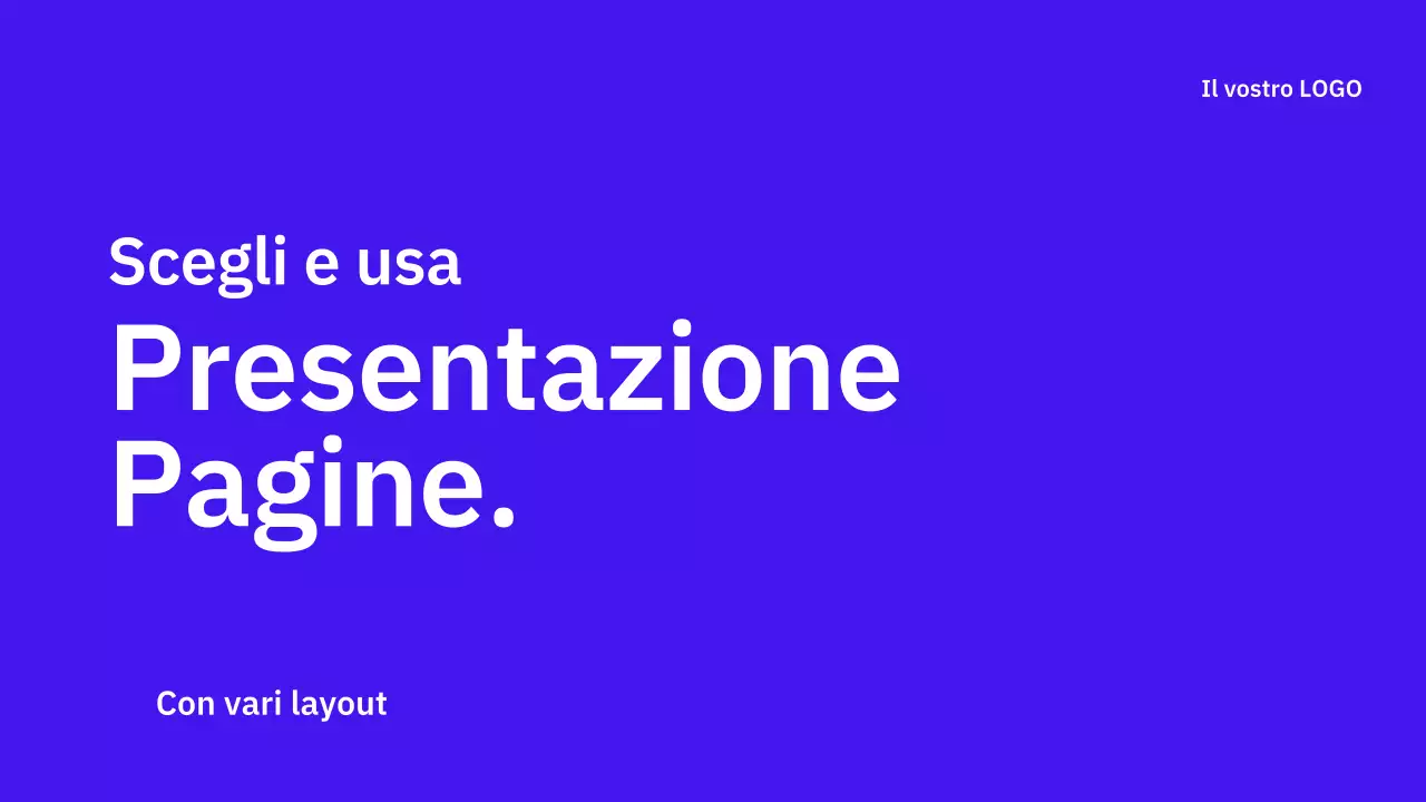 Layout semplici e variegati in blu per la pianificazione