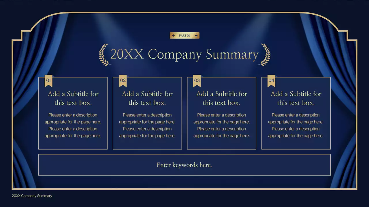 블루 엘레강트 파티 초대장 프레젠테이션