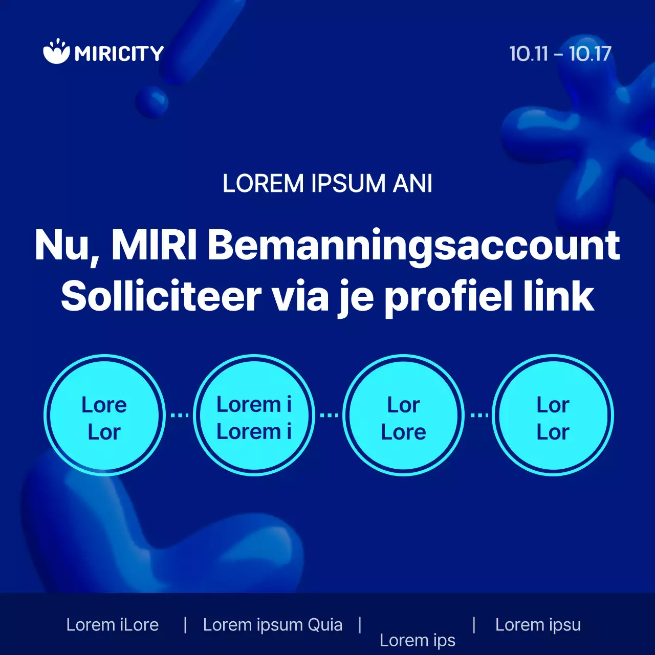 Eenvoudige banen in blauw