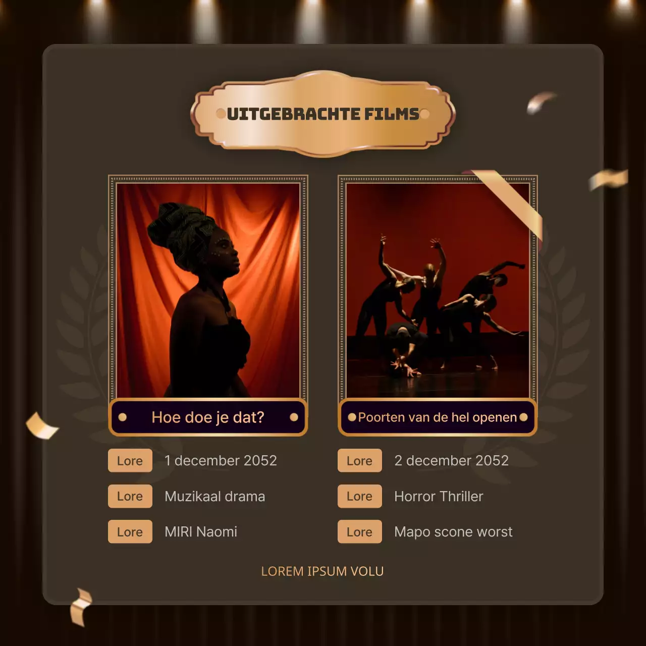 Luxe inhoud in oranje en bruin voor een eindejaarspost