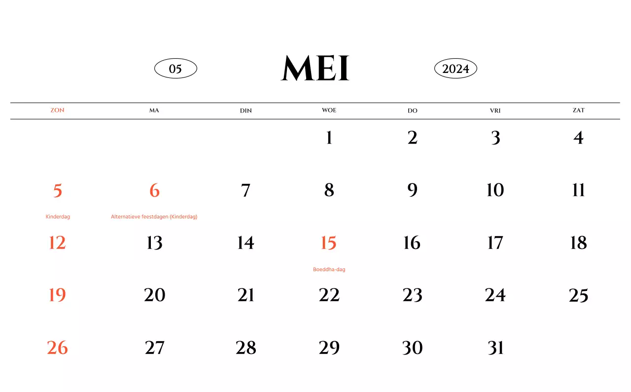 Eenvoudige stijl muurkalender met zwart-wit emotionele reisfotografie concept
