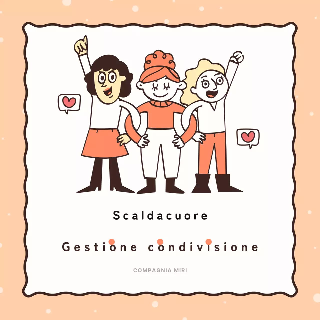 Promuovere le buone azioni della vostra azienda in arancione e giallo