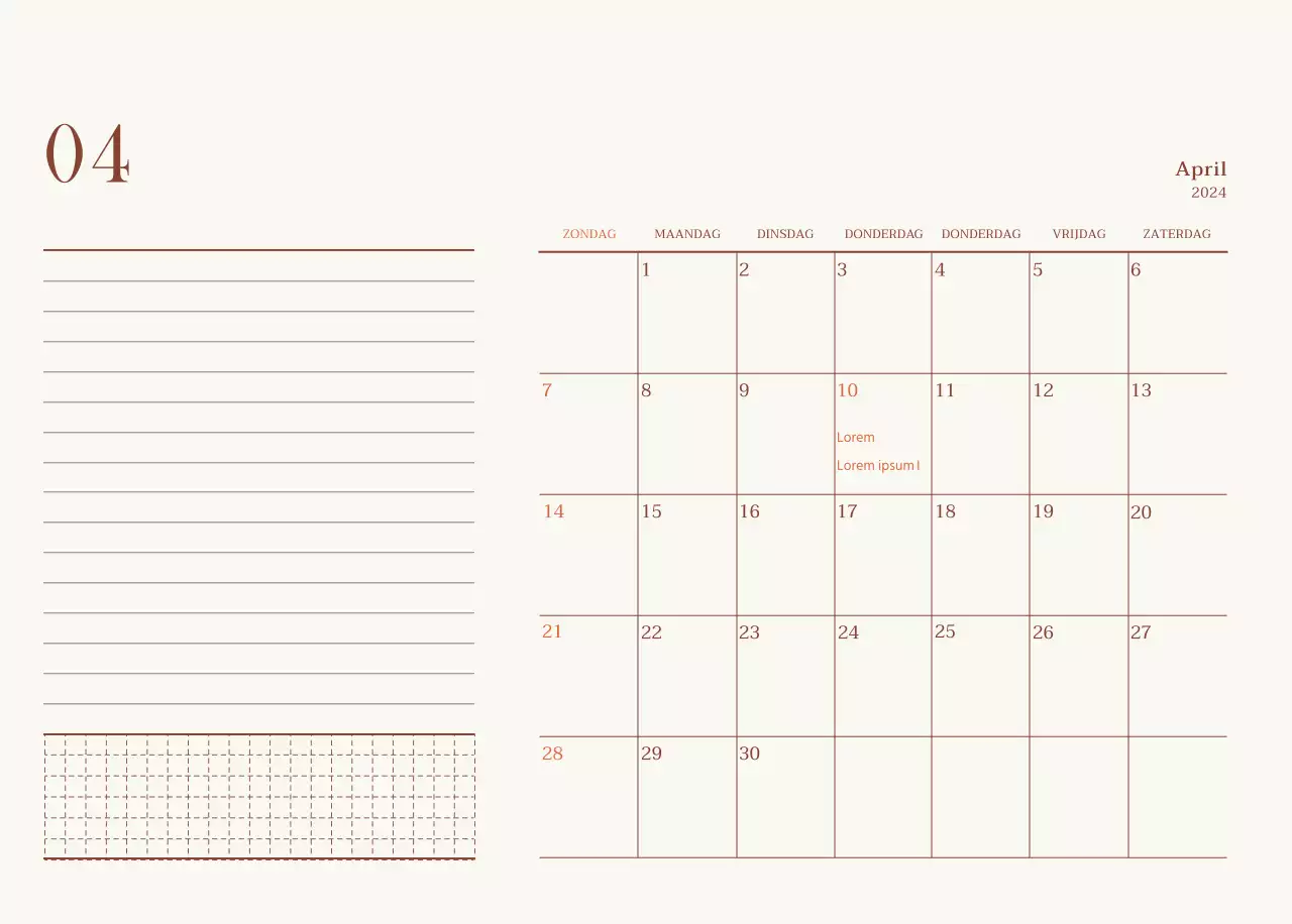 Emotionele fotolay-out voor café in beige en bruin