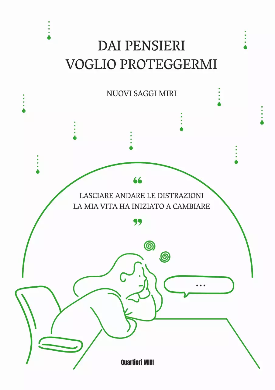 Copertina di un semplice saggio di lezioni di vita in verde e bianco