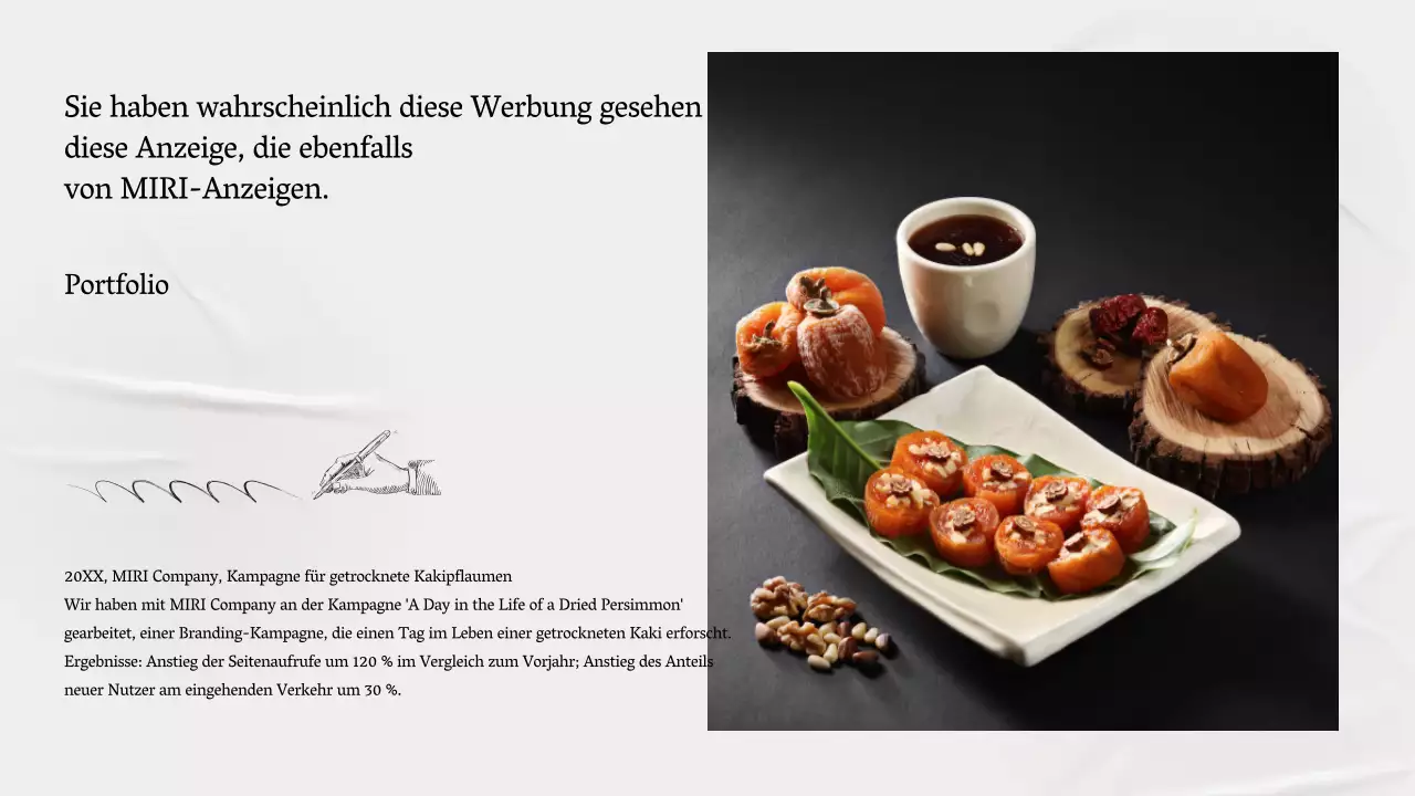 Ein einfaches, graues, erzählendes Unternehmensprofil