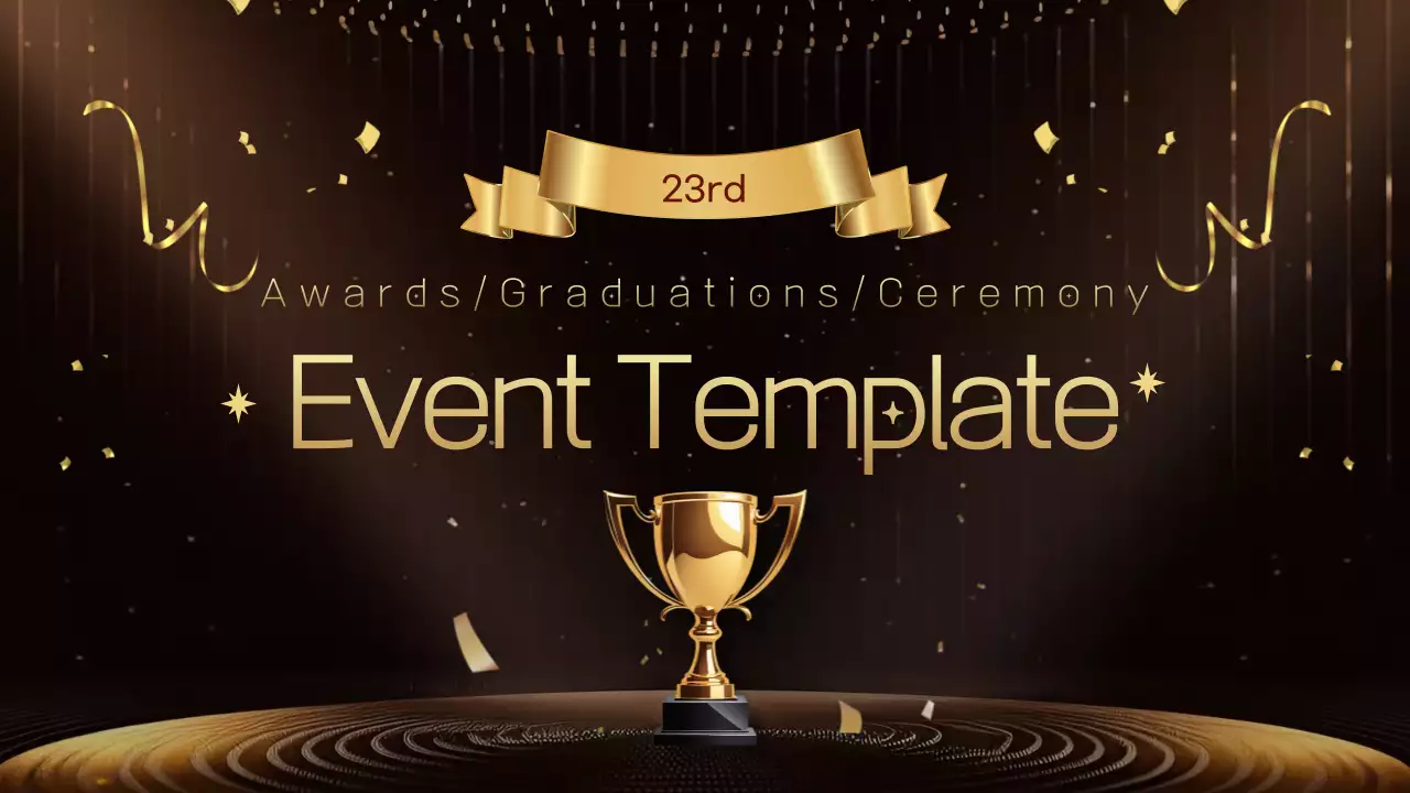 골드 엘레강트 이벤트 템플릿 프레젠테이션