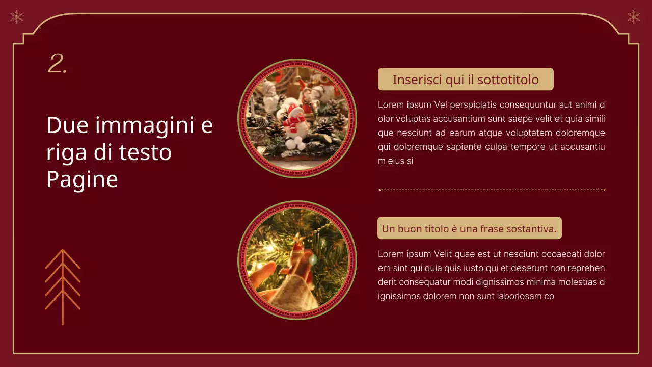 Un classico rapporto natalizio in rosso e beige