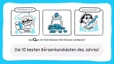 Stockpicks in Hellblau und Schwarz