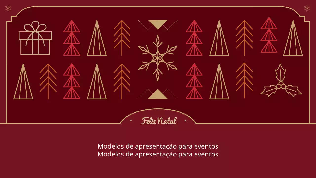 Um relatório de Natal clássico em vermelho e bege