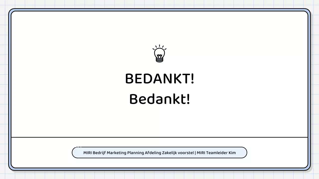 Een eenvoudig, lichtblauw samenvattend rapport