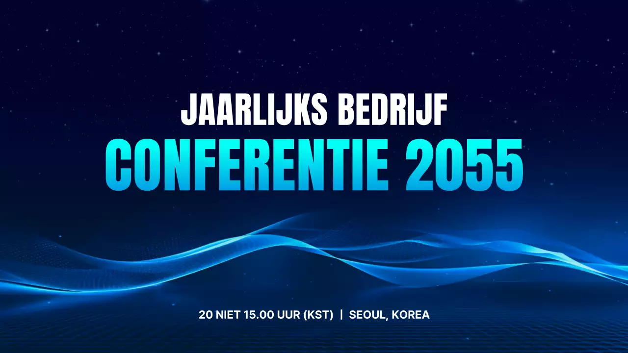 Eenvoudige conferentiepresentatie in marineblauw en lichtblauw