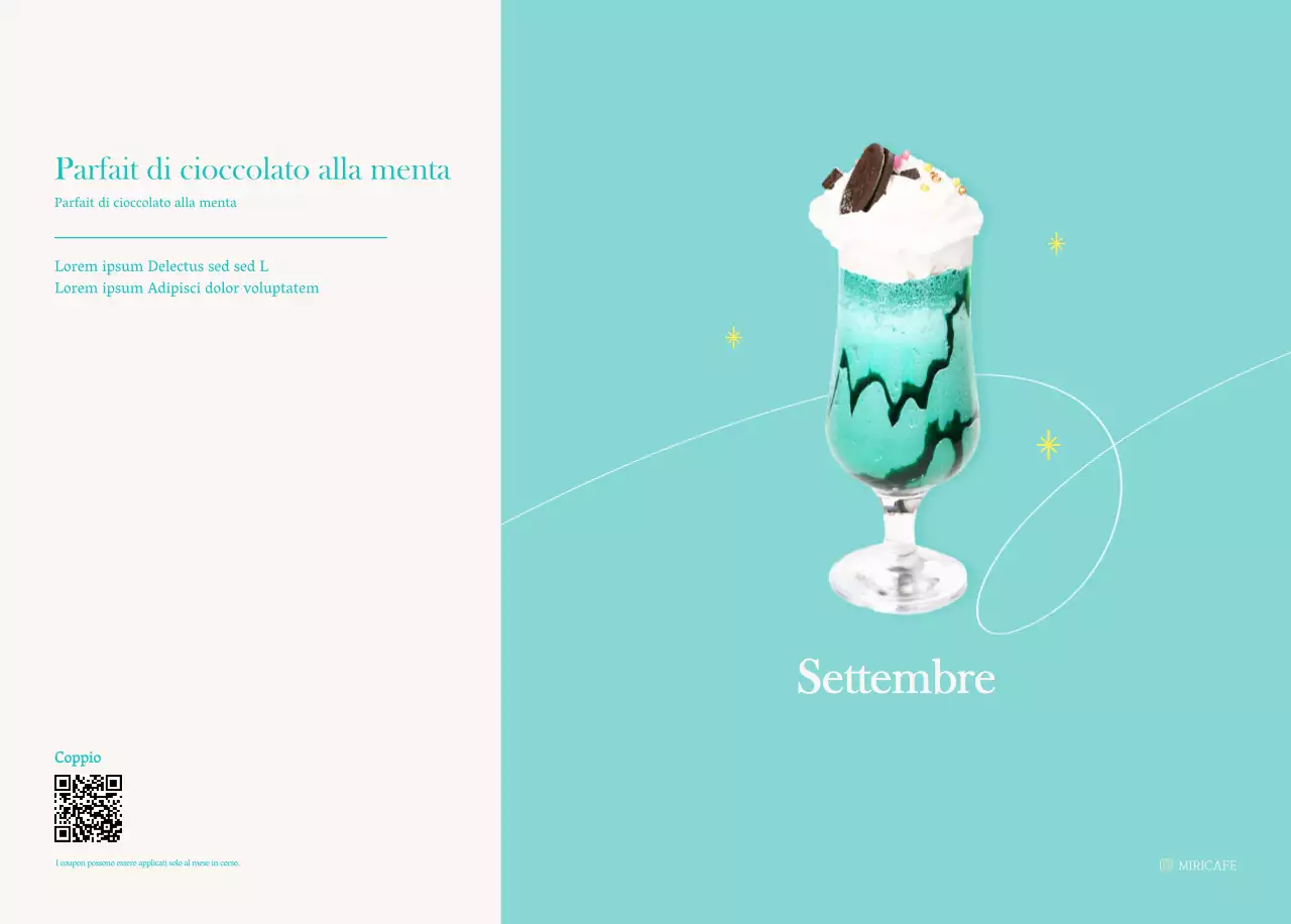 Calendario dei bar con i consigli per le bevande del mese