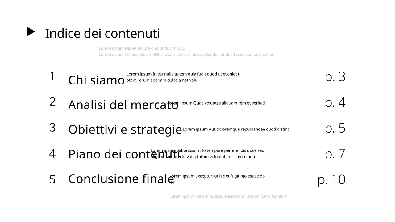 Un rapporto di consulenza strategica bianco e semplice