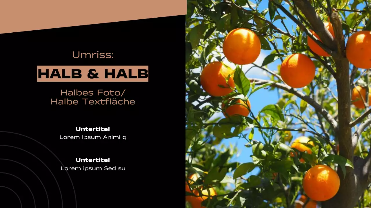 Brauner und schwarzer Minimal-Seitenbericht mit mehreren Layouts