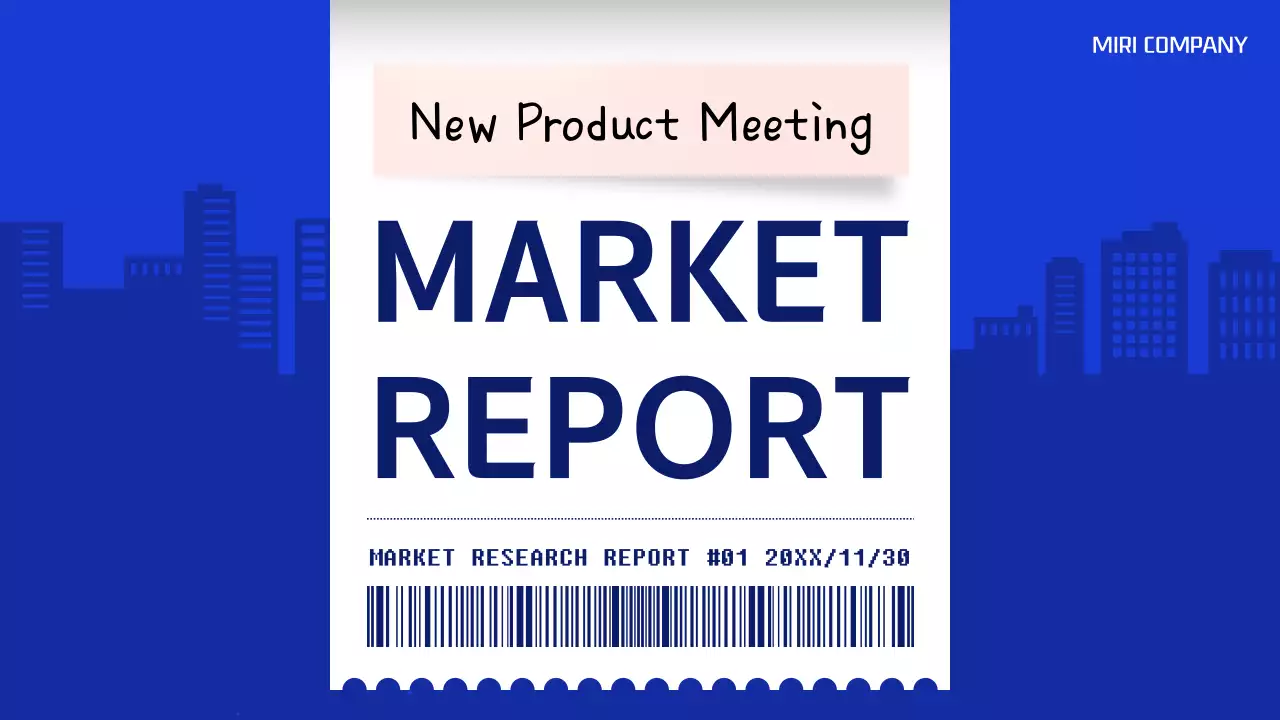 Blue Modern Market Report Document Presentation